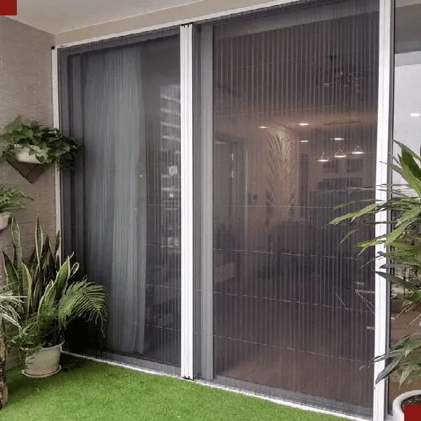 Pleated plisse mosquito net